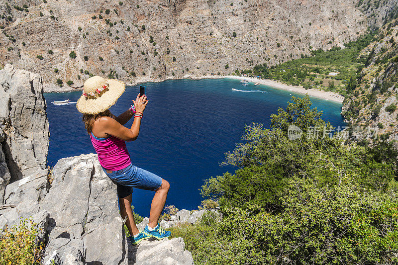 来自Oludeniz的蝴蝶谷。Fethiye /土耳其。